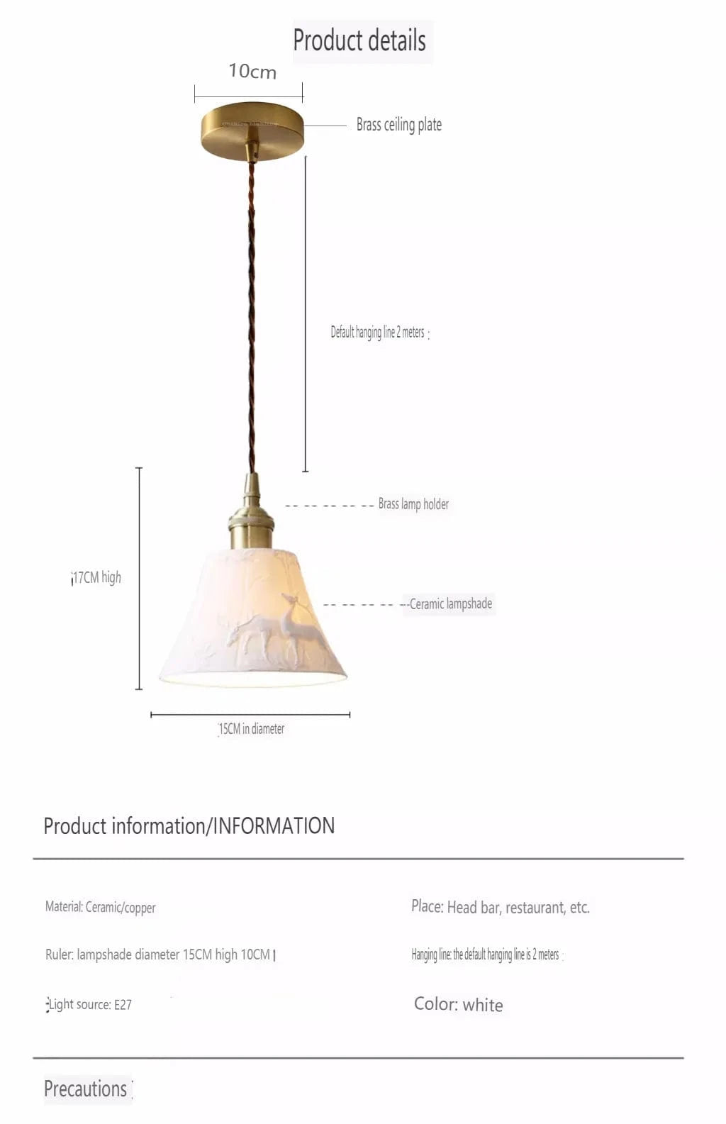 Lustre japonais en verre et laiton | Marco Lucetti Céramique 15CM 1099