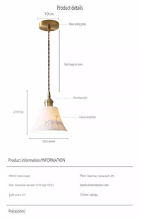 Lustre japonais en verre et laiton | Marco Lucetti Céramique 15CM 1099