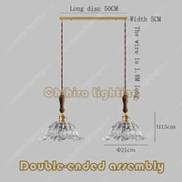 Lustre japonais en verre et laiton | Marco Lucetti Deux combinaisons