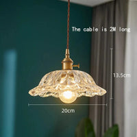 Lustre japonais en verre et laiton | Marco Lucetti Lustre 1092