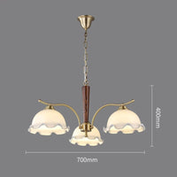 Lustre Japonais Noyer Cuivre Vintage | Marco Lucetti 3 têtes B