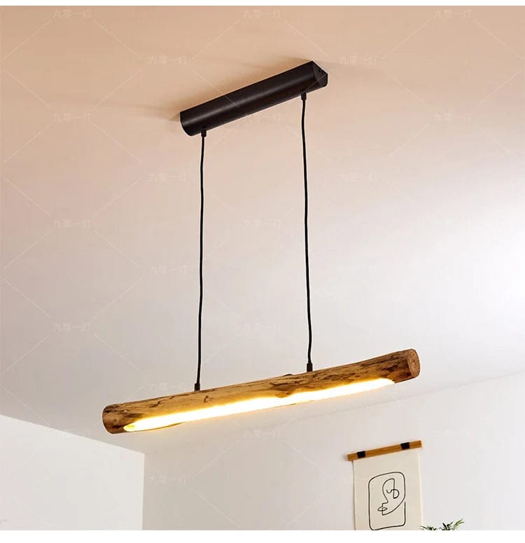 Lustre japonais rétro en bois massif pour ambiance restaurant authentique | Marco Lucetti