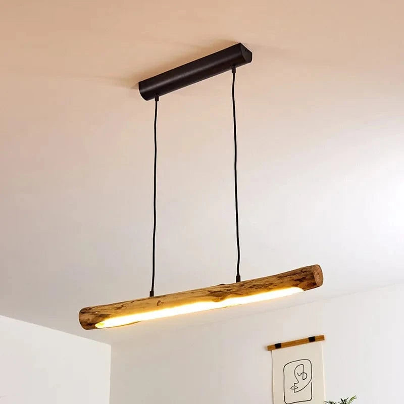 Lustre japonais rétro en bois massif pour ambiance restaurant authentique | Marco Lucetti