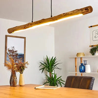 Lustre japonais rétro en bois massif pour ambiance restaurant authentique | Marco Lucetti