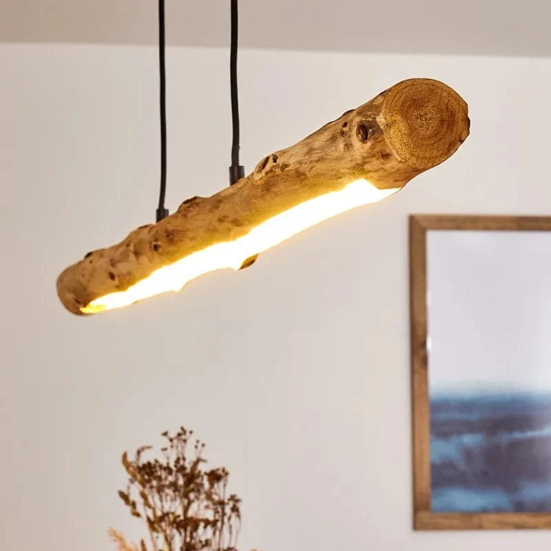 Lustre japonais rétro en bois massif pour ambiance restaurant authentique | Marco Lucetti