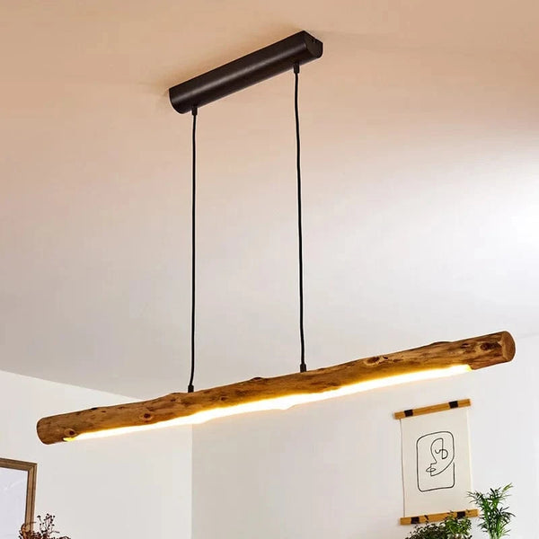 Lustre japonais rétro en bois massif pour ambiance restaurant authentique | Marco Lucetti