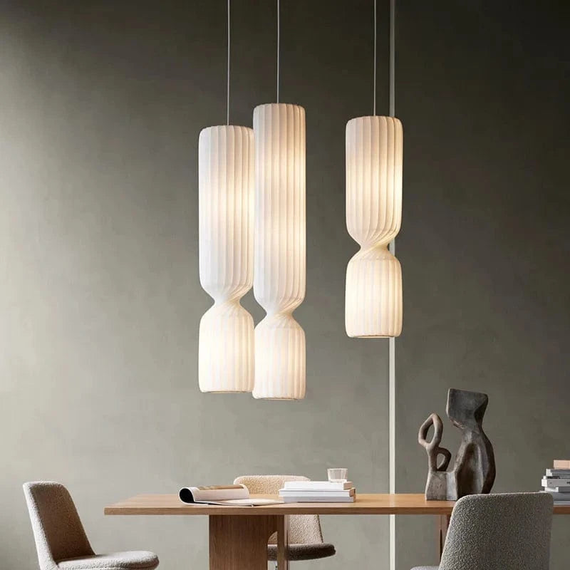 Lustre japonais silencieux de grande hauteur pour loft duplex restaurant | Marco Lucetti