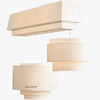 Lustre japonais en tissu LED modernes.