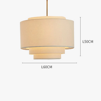 Lustre japonais en tissu LED modernes.