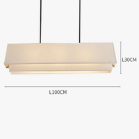 Lustre japonais en tissu LED modernes.