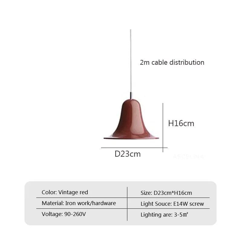 Lustre Lamp : Suspension Décor Maison | Marco Lucetti Rouge Millésime / Blanc froid