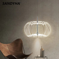  Lustre Lampe Ronde Acrylique Moderne pour Salon et Salle à Manger | Marco Lucetti