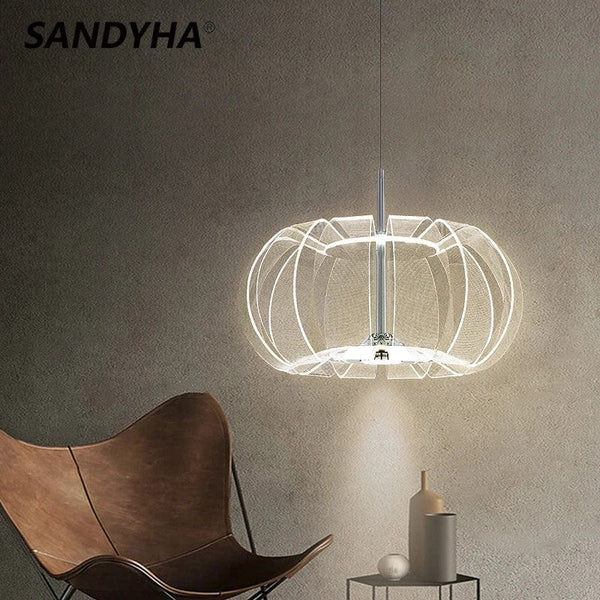  Lustre Lampe Ronde Acrylique Moderne pour Salon et Salle à Manger | Marco Lucetti