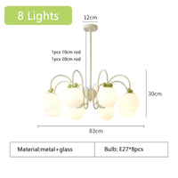 Lustre LED à la française pour une décoration intérieure. | Marco Lucetti 8 lumières / Lumière chaude