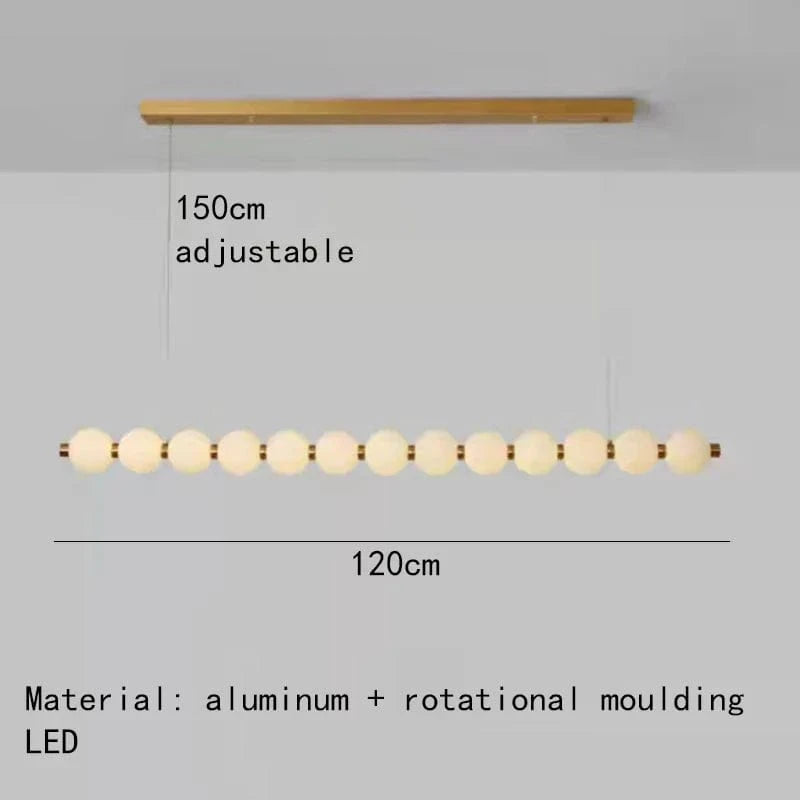Lustre LED Acrylique Boule avec Cordon d'Éclairage Réglable - Idéal pour Boutiques | Marco Lucetti B-120cm / 3 modifiables