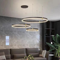 Lustre LED anneau en acrylique au design contemporain avec anneau intérieur | Marco Lucetti