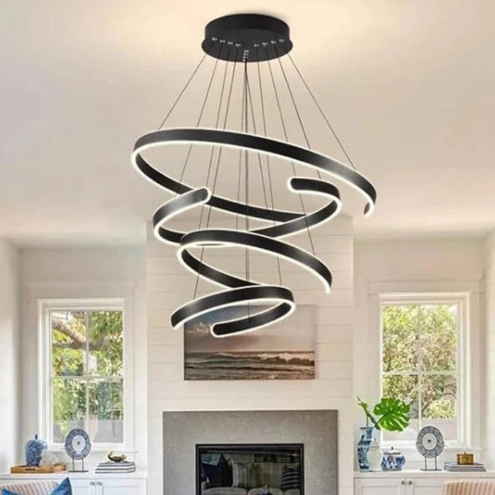 Lustre LED anneaux design minimaliste. | Marco Lucetti