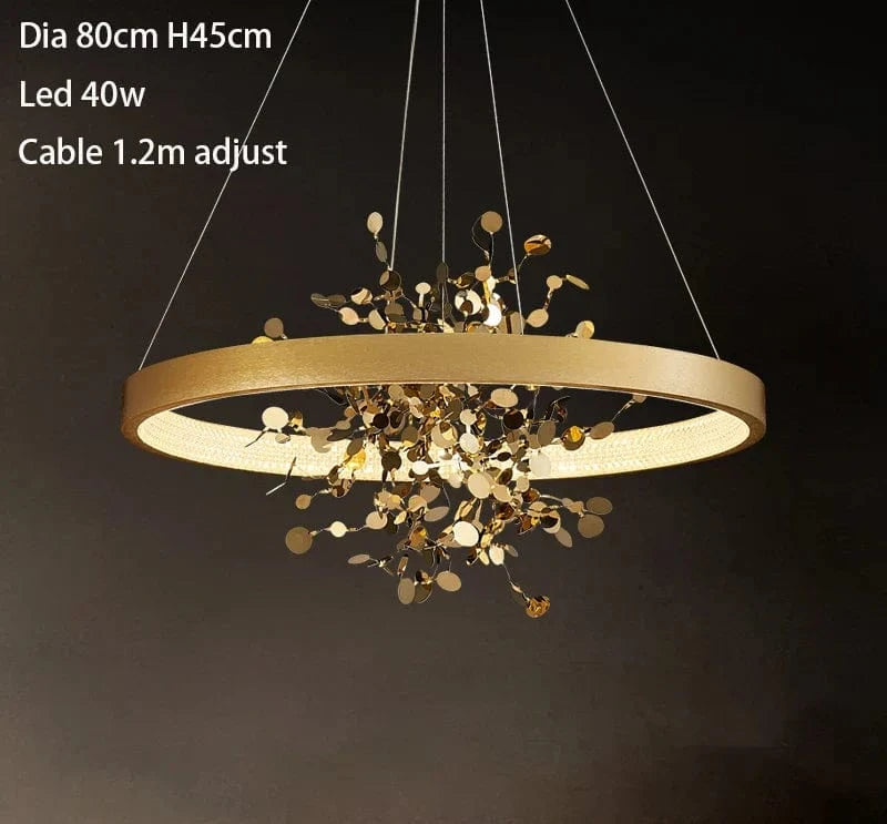 Lustre LED Annulaire Moderne pour Décoration Intérieure | Marco Lucetti 80 cm / Avec télécommande