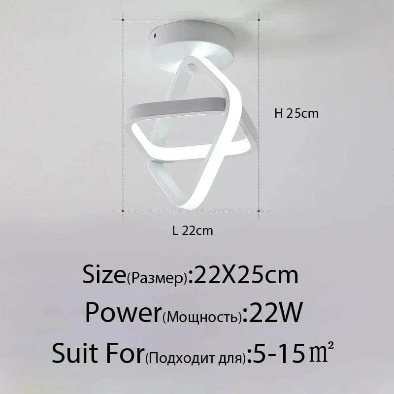 Lustre LED Annulight pour Maison | Marco Lucetti 3 couleurs sans télécommande / C blanc 22x25cm
