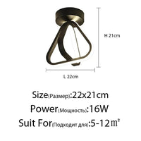 Lustre LED Annulight pour Maison | Marco Lucetti Blanc chaud Pas de télécommande / D noir 22x21cm