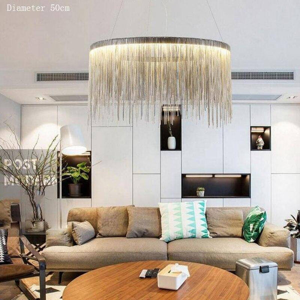 Lustre LED Argenté Villa | Marco Lucetti