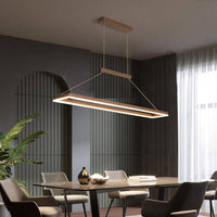 Lustre LED Arrondi Lofty - Design Moderne en Métal Doré ou Marron | Marco Lucetti
