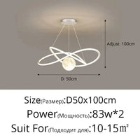 Lustre LED Arrondi pour une Décoration Intérieure Moderne | Marco Lucetti B Blanc 50cm / 3 couleurs