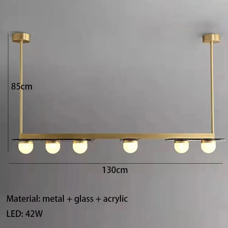 Lustre LED Art Déco Nouveau Style Verre Suspendu | Marco Lucetti Modèle A / 3000K