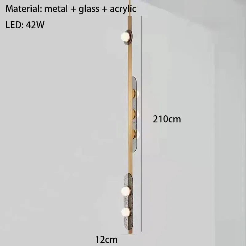 Lustre LED Art Déco Nouveau Style Verre Suspendu | Marco Lucetti StyleB / 3000K