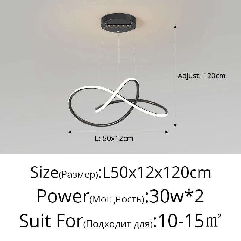 Lustre LED avec projecteur pour un éclairage intérieur design | Marco Lucetti Luminosité variable / C Noir 50CM