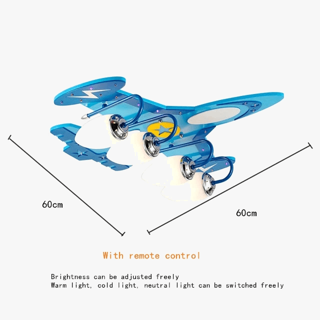 Lustre LED Avion Enfant : Protection des Yeux et Décoration Environnementale | Marco Lucetti