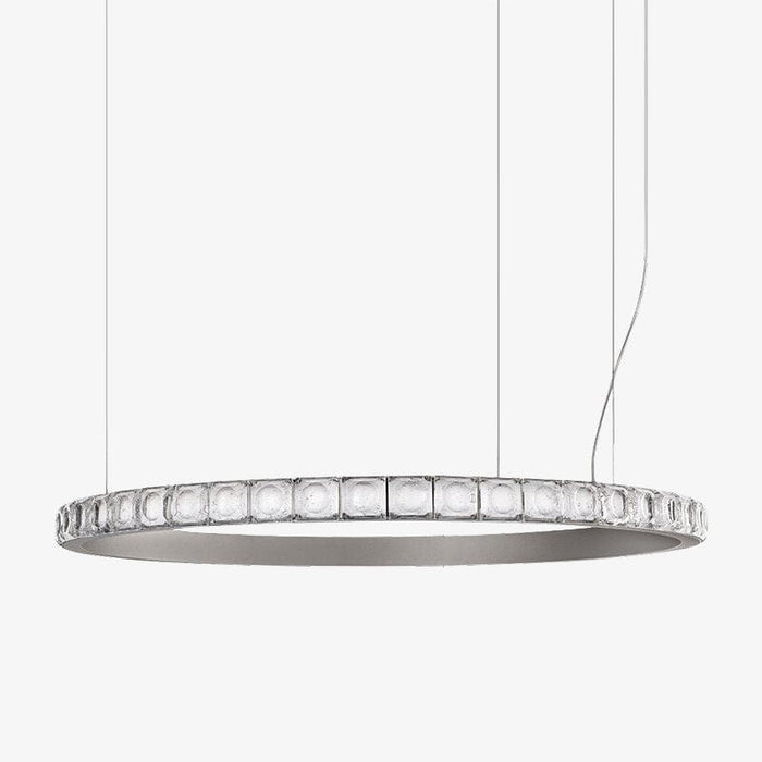 Lustre LED Bague Cristal Martis | Marco Lucetti D60cm - Argenté