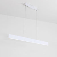Lustre LED Barre Suspendue Rectangulaire Ultra Fine | Marco Lucetti Blanc / 91cm / Chaude