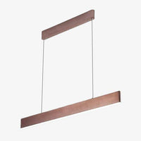 Lustre LED Barre Suspendue Rectangulaire Ultra Fine | Marco Lucetti Cuivre / 91cm / Chaude