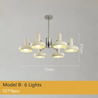 Lustre LED Bauhaus Blanc Métal - Élégance Suspendue | Marco Lucetti B6 Lumières / Lumière chaude