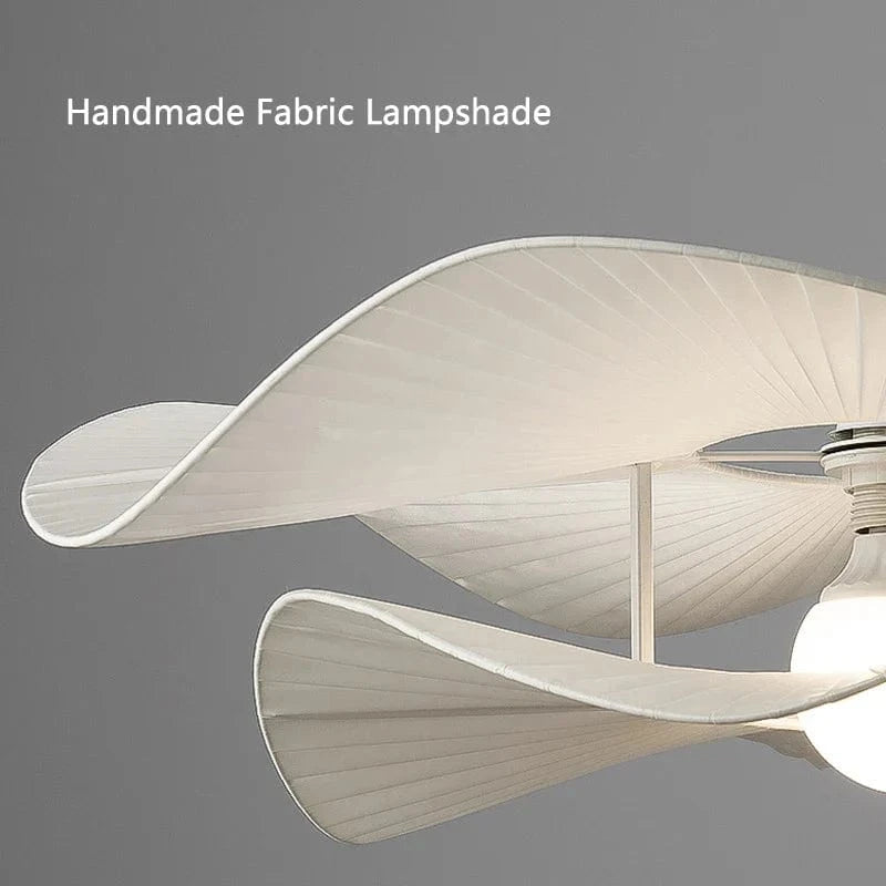 Lustre LED blanc en tissu pour salon et salle à manger | Marco Lucetti Lampes à suspension chapeau / 3 Température de couleur