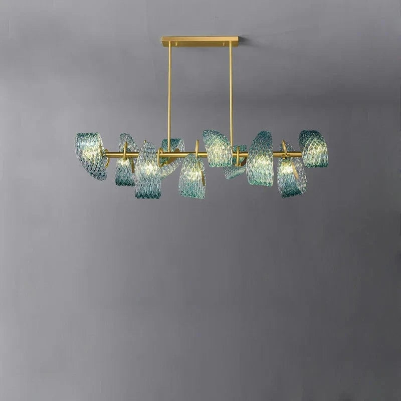 Lustre LED Bleu Art Déco | Marco Lucetti