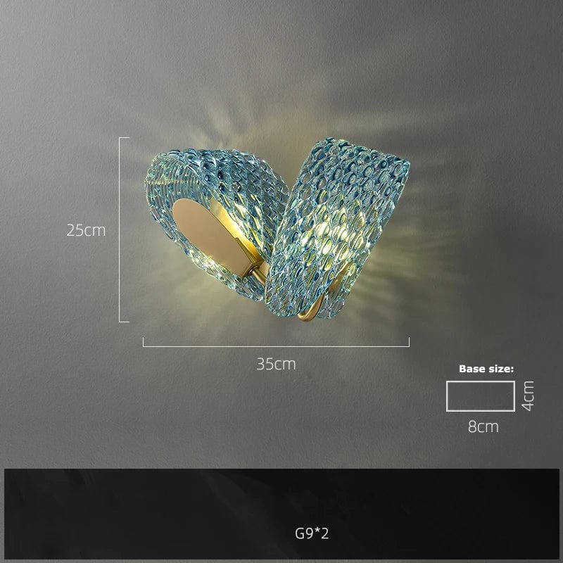 Lustre LED Bleu Art Déco | Marco Lucetti Applique A