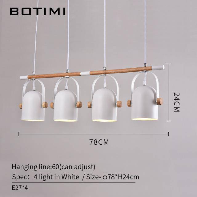 Lustre LED "Bois et Métal" | Marco Lucetti 4 lampes