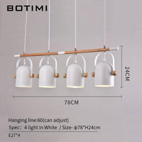 Lustre LED "Bois et Métal" | Marco Lucetti 4 lampes