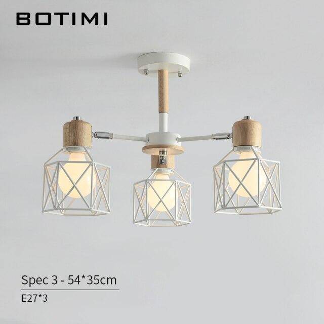 Lustre LED Bois et Métal Moderne | Marco Lucetti 3 lampes