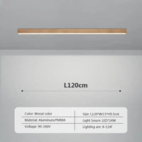 Lustre LED Bois Nordique Minimaliste | Marco Lucetti A120cm / Lumière blanche