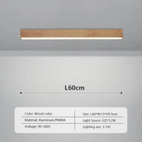 Lustre LED Bois Nordique Minimaliste | Marco Lucetti A60cm / Lumière blanche