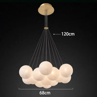 Lustre LED Boules Suspendues - Design Moderne | Marco Lucetti 13 têtes d&#39;or / Gradation à distance RC