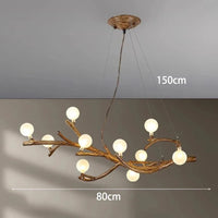 Lustre LED Branche de Bois: Design Moderne | Marco Lucetti 10 têtes / Blanc froid