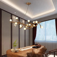 Lustre LED Branche de Bois: Design Moderne | Marco Lucetti
