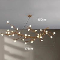 Lustre LED Branche de Bois: Design Moderne | Marco Lucetti 36 têtes / Blanc froid