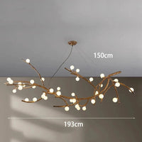 Lustre LED Branche de Bois: Design Moderne | Marco Lucetti 42 têtes / Blanc froid