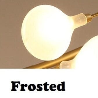 Lustre LED Branche Lumineuse Shanna | Marco Lucetti Blanc givré / 45 lampes / Doré - Froide