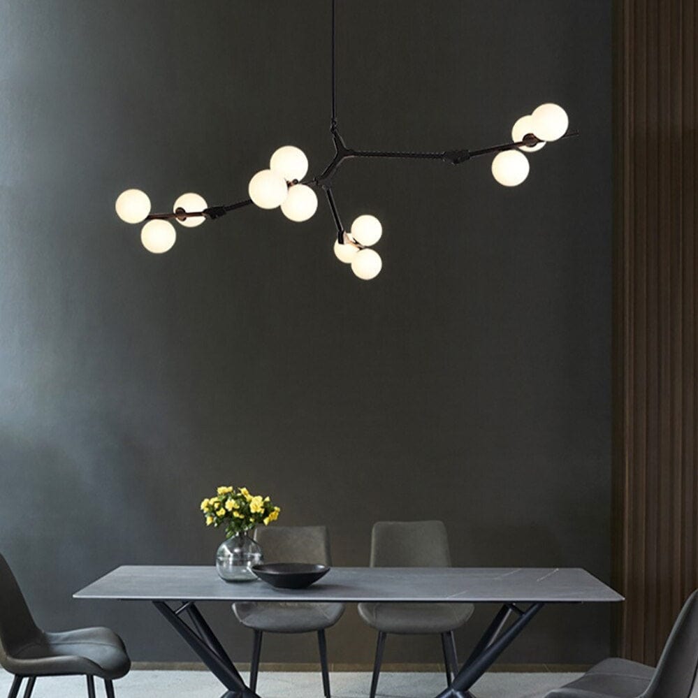 Lustre LED "Branches Colorées et Globes Irune" | Marco Lucetti